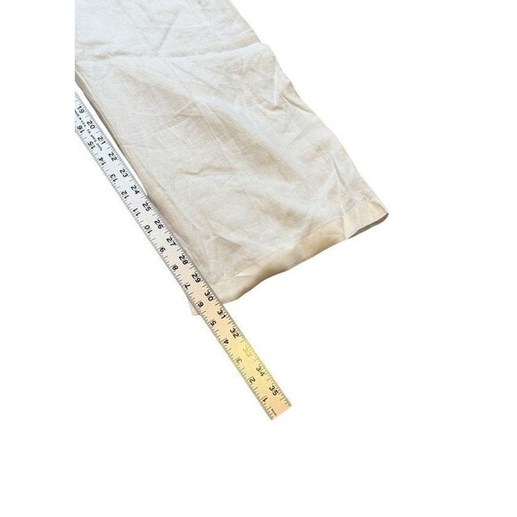 Theory Women's Wide Leg Pants Size Medium- 100% Linen- Elastic Waist- 30.5" Ins - Picture 6 of 8